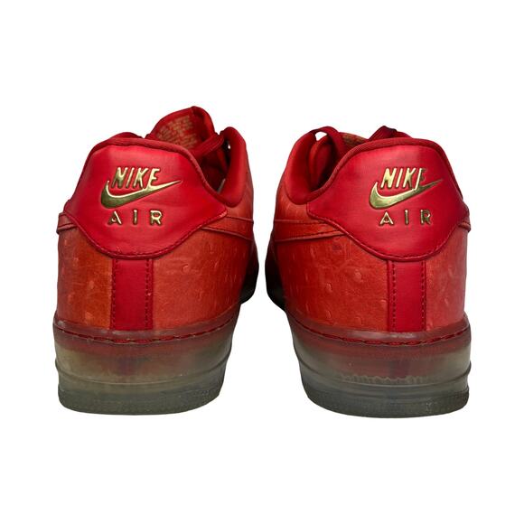 Nike Air Force 1 CMFT Lux Low Ostrich Red Gold Mens Size 11 Icy Soles Rare main image 5